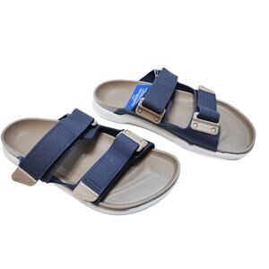 New Birkenstock Atacama Birko-Flor Sandal Navy Tan Mens Size 8/8.5 EU 41